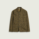 Service Works Men's Patterned Easy Chef Shirt in Brown Leopard
