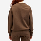 Sporty & Rich Women's Oval Health Crewneck in Chocolate Cream