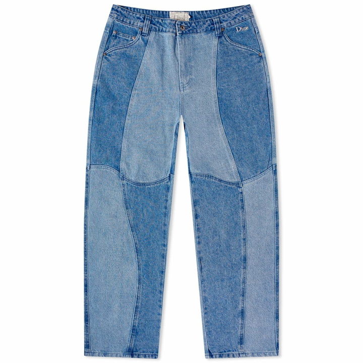 Photo: Dime Men's Blocked Relaxed Denim Pant in Washed Blue
