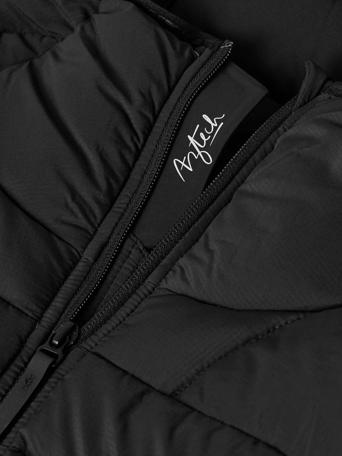 Aztech Mountain - Slim-Fit Stretch-Jersey Trimmed Quilted Shell Down Jacket - Black