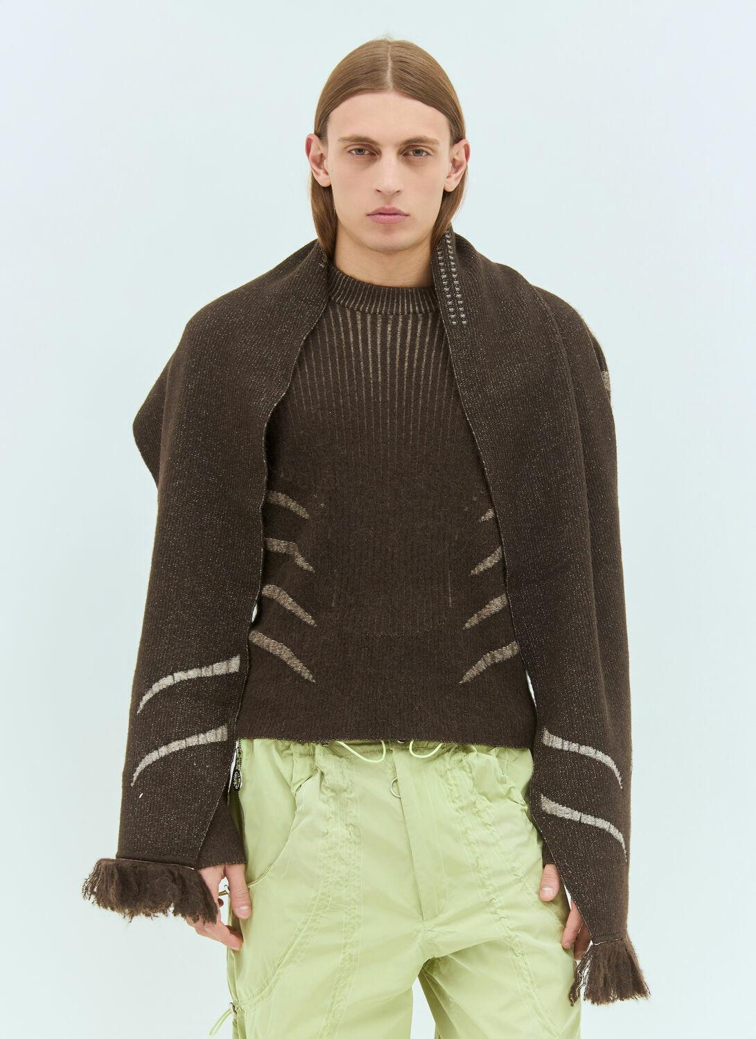 Charlie Constantinou Plated Pullover Hooded Sweater