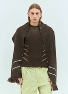 Charlie Constantinou Plated Pullover Hooded Sweater