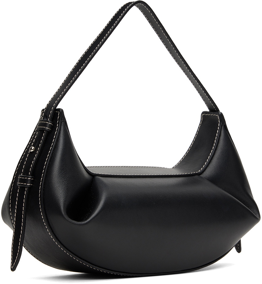 Yuzefi black Mini Leather Fortune Cookie Shoulder Bag