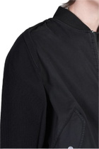 Helmut Lang Bomber Jacket In Black Cotton