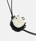 Loewe Hedgehog beaded wool bag charm
