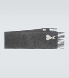 Ami Paris Ami De Cœur wool-blend scarf