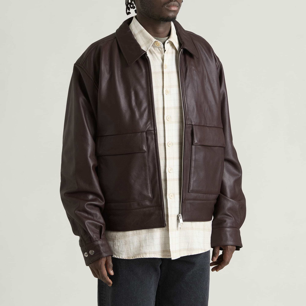 Edwin Men's Dogma Jacket in Brown Burgundy