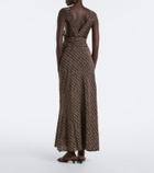 SIR Astrid lace-trimmed printed gown