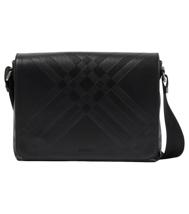 Photo: Burberry Debossed leather messenger bag