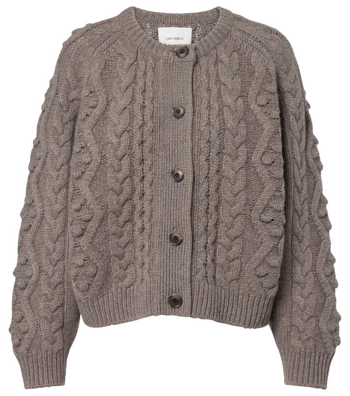 Photo: Lisa Yang Winroe cable-knit cashmere cardigan