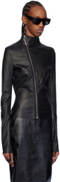 Rick Owens Black Gary Leather Jacket