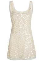 Loveshackfancy Calise Sequin-embellished Tulle Mini Dress White