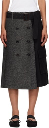 Andersson Bell Black Whitney Trench Pleats Midi Skirt
