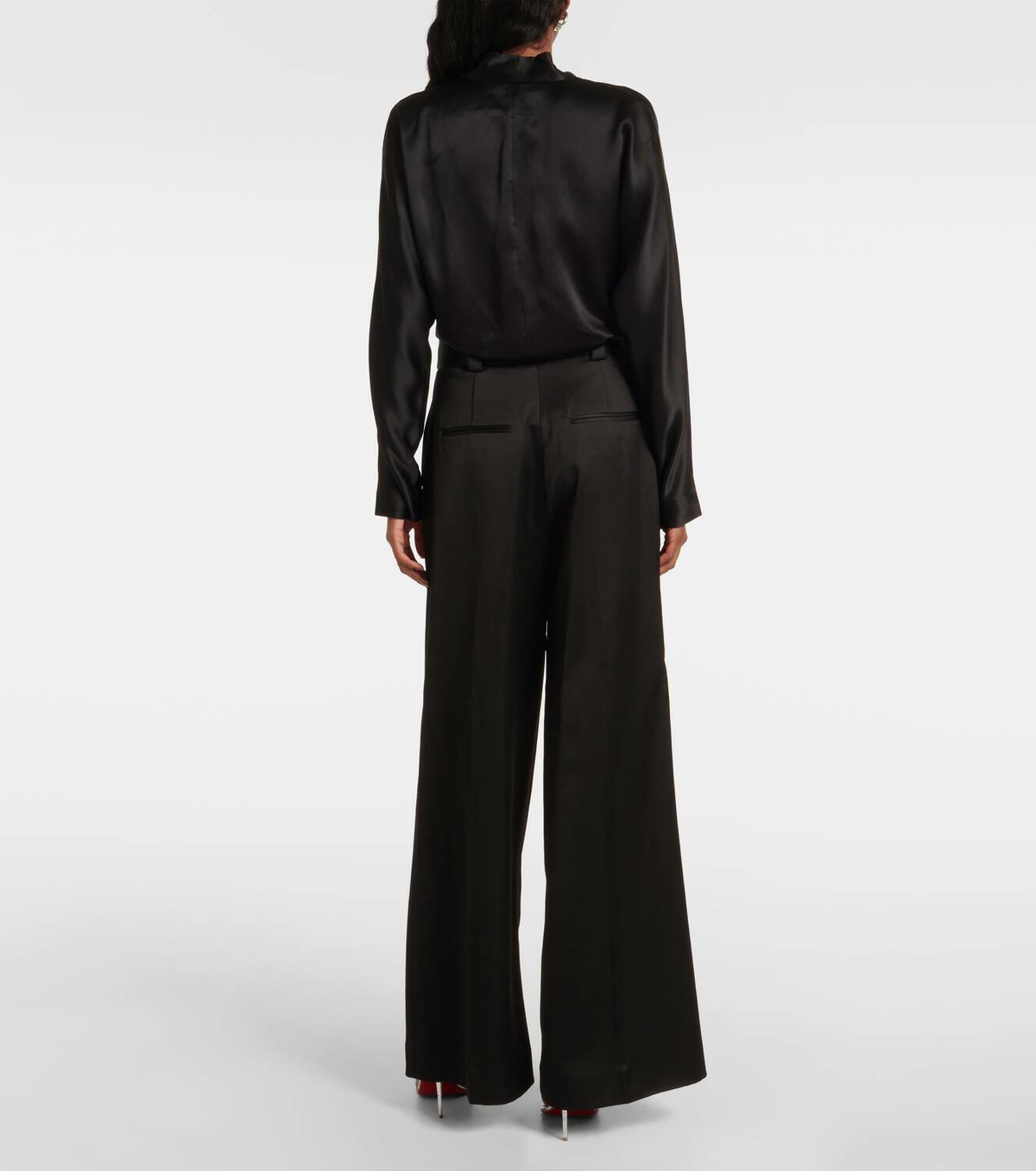 The Sei Tie-front silk blouse