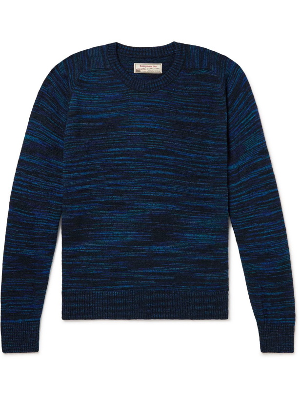 Photo: Anonymous ism - Space-Dyed Bouclé Sweater - Blue