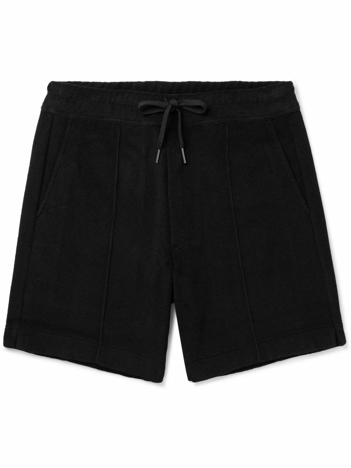 TOM FORD - Straight-Leg Cotton-Terry Shorts - Black TOM FORD