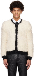 Ernest W. Baker Black & White Crewneck Cardigan