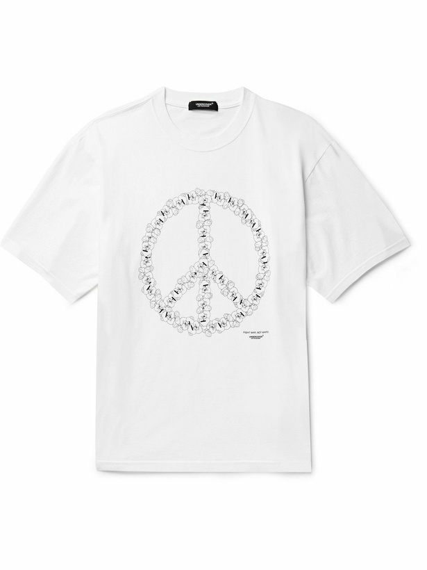 Photo: UNDERCOVER - Logo-Print Cotton-Jersey T-Shirt - White