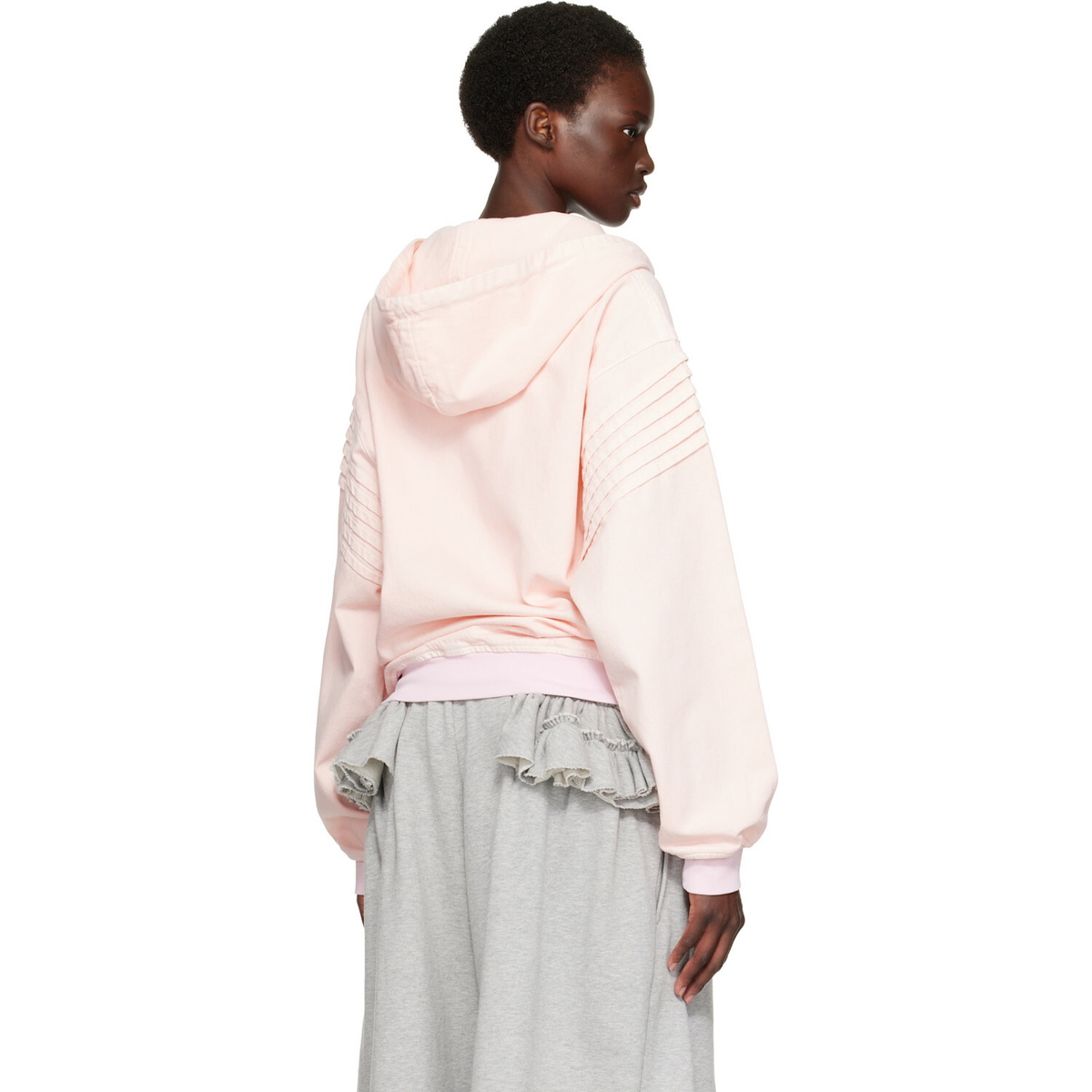 Stefan Cooke Pink Chevron Hooded Jacket