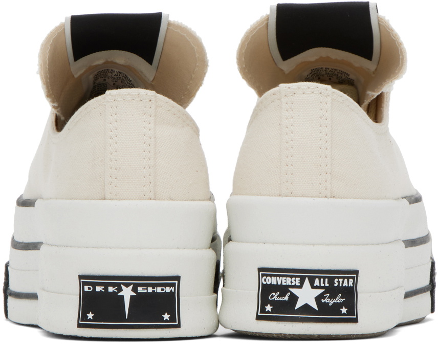 Rick Owens DRKSHDW Beige Converse Edition Drkstar Ox Low Top Sneakers