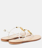 Amanu Nairobi leather thong sandals