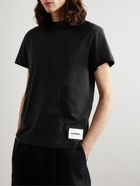 Jil Sander - Set of Three Organic Cotton-Jersey T-Shirts - Black