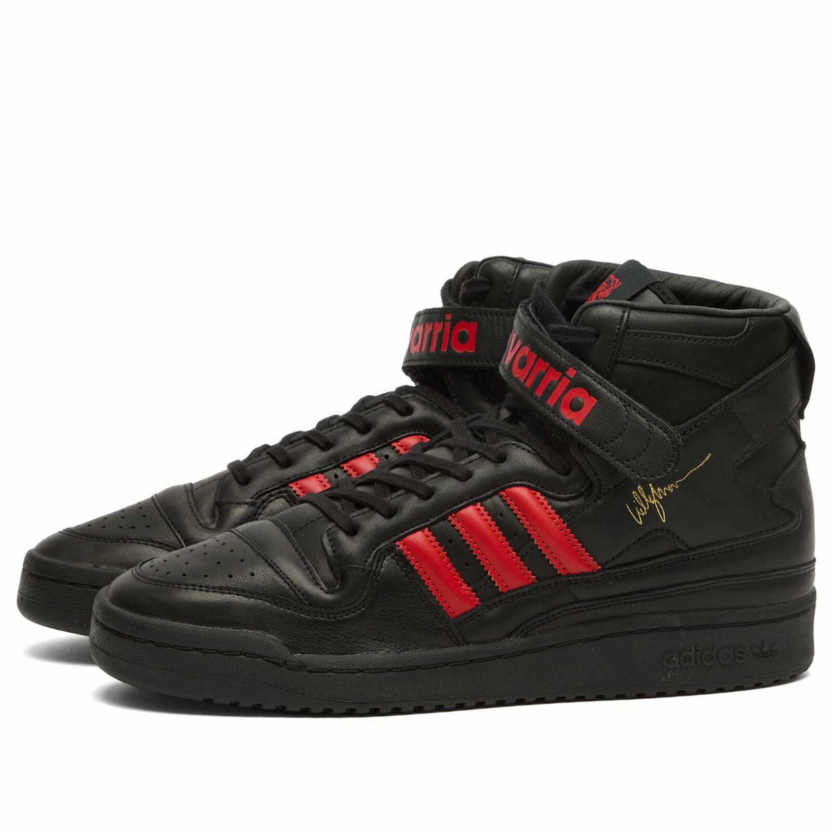 Adidas x Willy Chavarria Forum Hi Sneaker in Core Black/Red/Carbon adidas