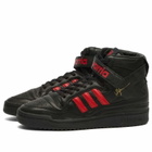 Adidas x Willy Chavarria Forum Hi Sneaker in Core Black/Red/Carbon