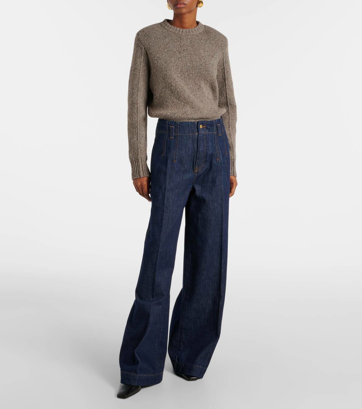 【HI FI FNK】Past Wide Denim Mother - Lil Dodger Button Hover Cuff in Funk N Flair