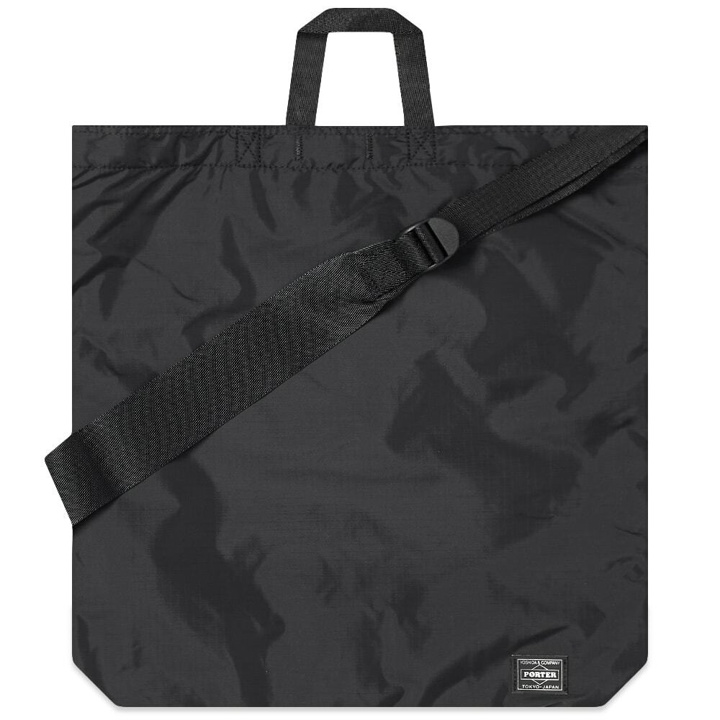 Photo: Porter-Yoshida & Co. Flex 2 Way Foldable Shoulder Tote Bag in Black