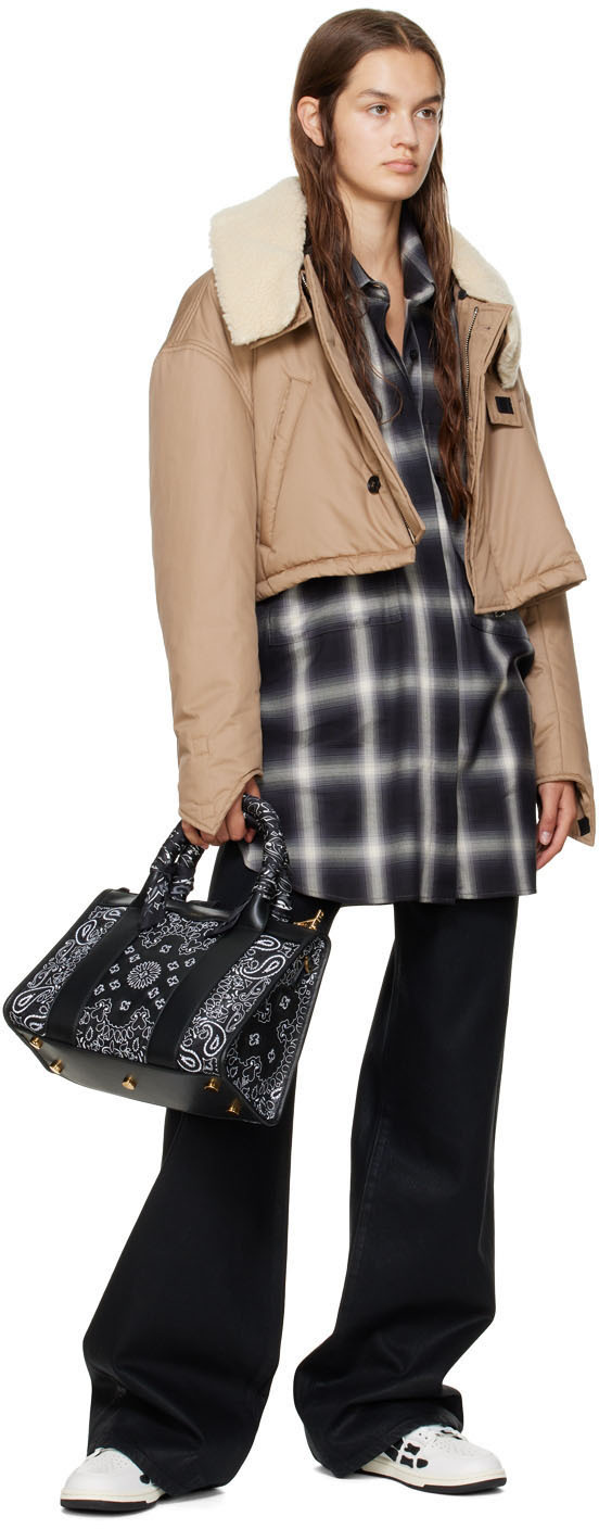 AMIRI Black Mini City Bandana Top Handle Bag Amiri