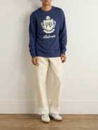 Balmain - Logo-Print Cotton-Jersey Sweatshirt - Blue