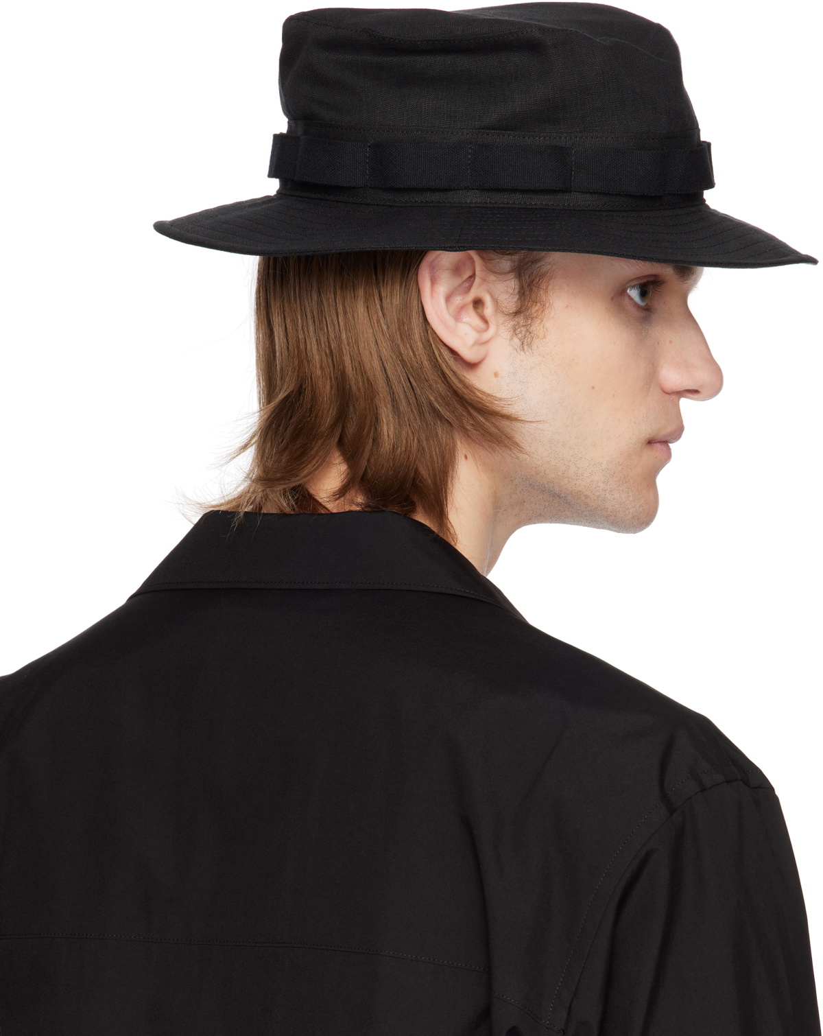 Y's For Men Black Safari Bucket Hat