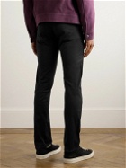 Incotex - Slim-Fit Straight-Leg Cotton-Blend Trousers - Black