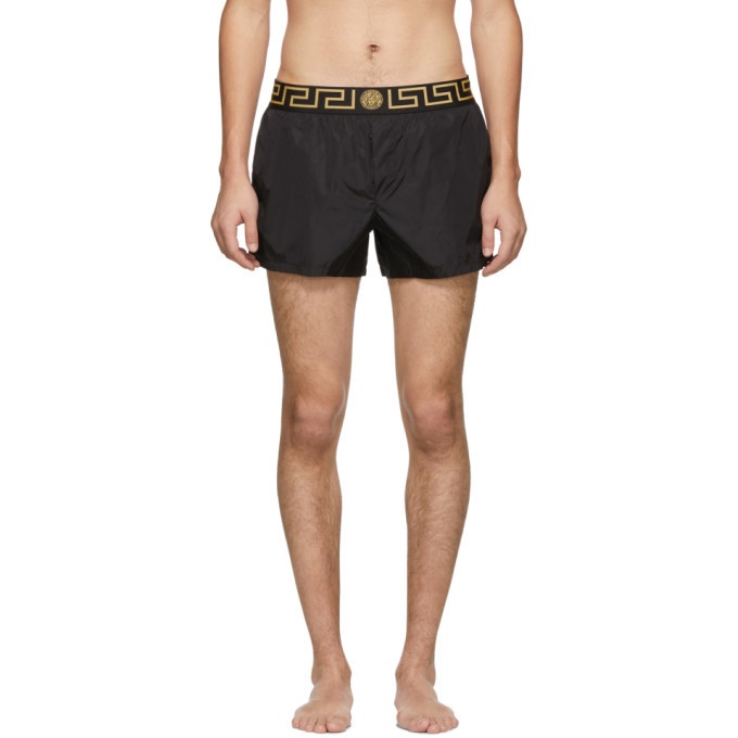 Photo: Versace Underwear Black Greca Border Swim Shorts