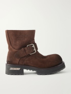 Balenciaga - Venom Waxed-Suede Desert Boots - Brown