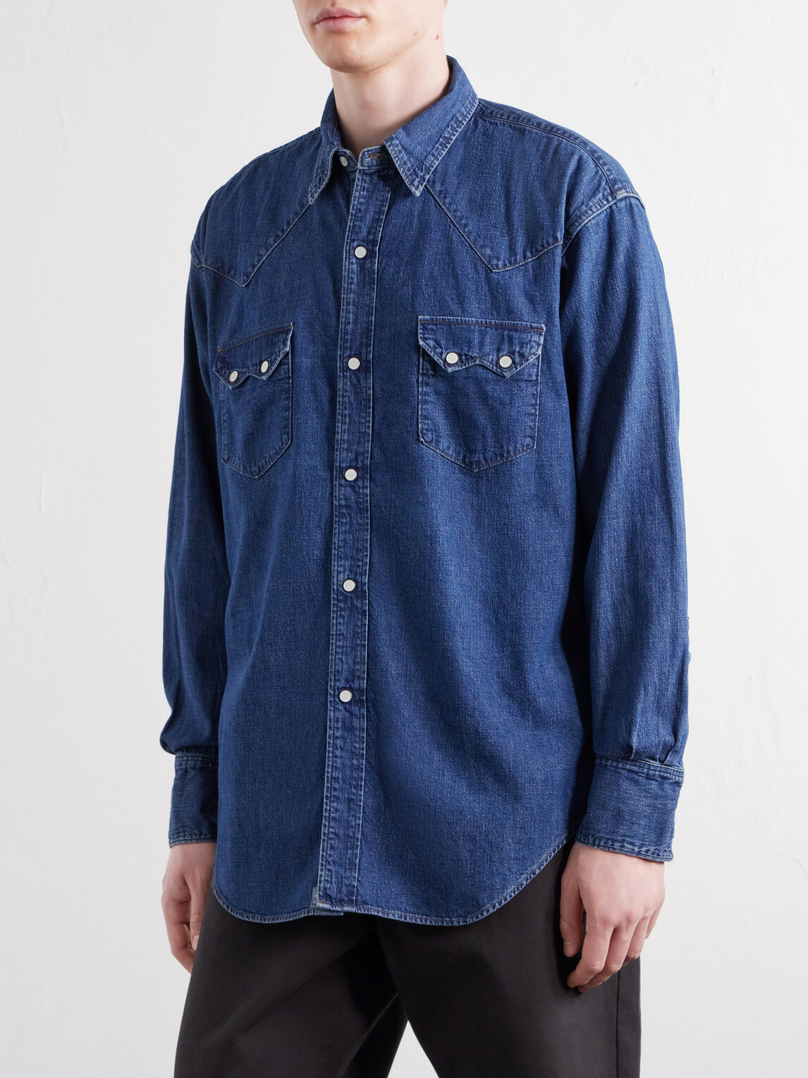 OrSlow - Western Denim Shirt - Blue