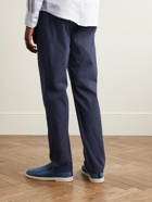 Hartford - Tyron Slim-Fit Straight-Leg Cotton-Twill Trousers - Blue