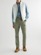 Brunello Cucinelli - Straight-Leg Cotton-Gabardine Cargo Trousers - Green