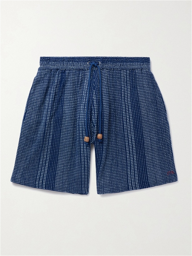 Photo: SMR Days - Wide-Leg Cotton Drawstring Shorts - Blue