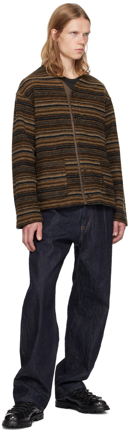 Engineered Garments Brown Fair Isle Cardigan