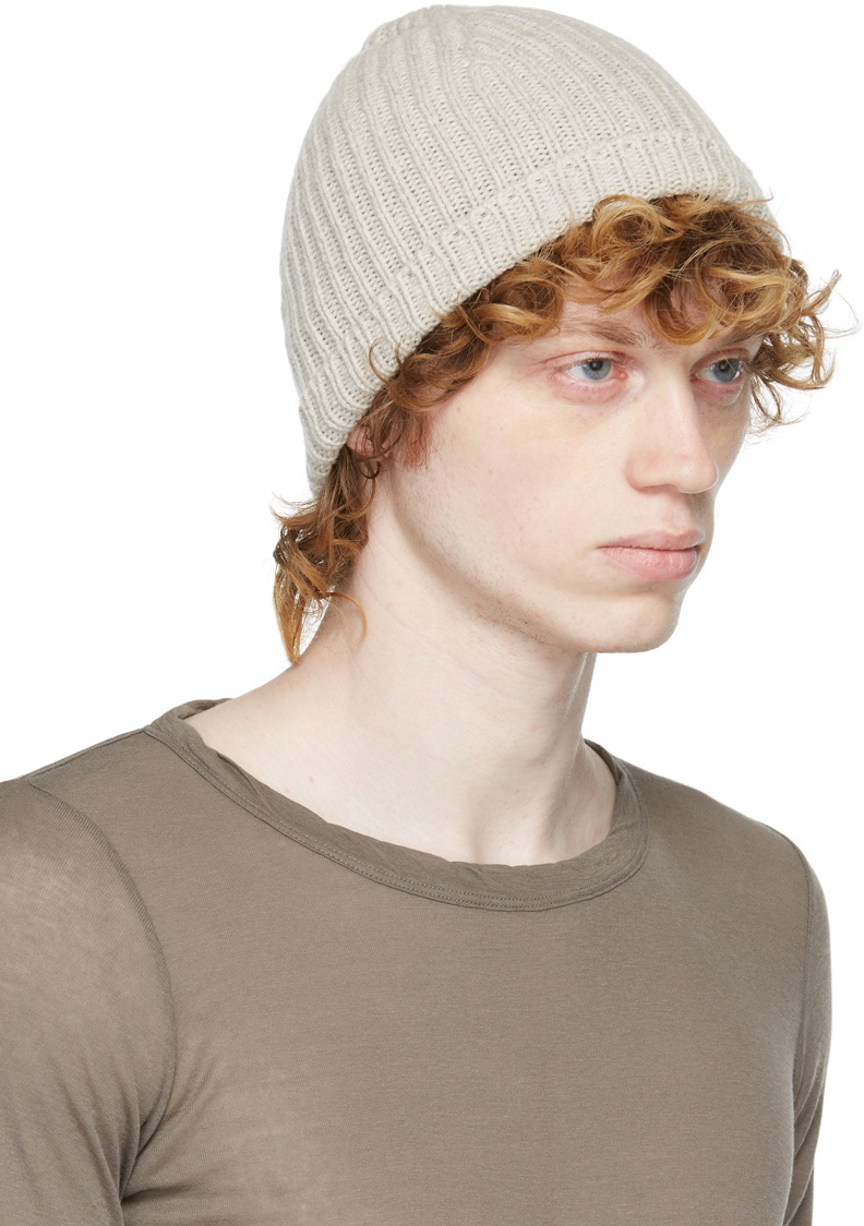 帽子 rick owens cashmere beanie Rick Owens Off-White Cashmere Beanie Rick Owens