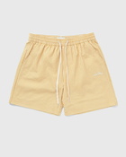 Les Deux Stan Stripe Seersucker Swim Shorts Yellow - Mens - Swimwear