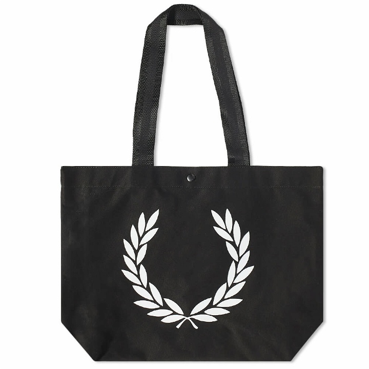 Photo: Fred Perry Authentic Men's Large Laurel Print Tote in Black