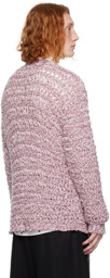 Dries Van Noten Purple Marled Sweater