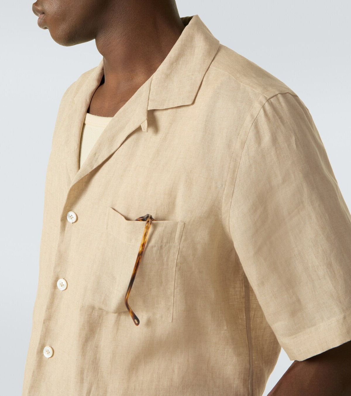 Lardini Linen bowling shirt