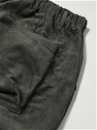 MANASTASH - Cropped Cotton-Corduroy Trousers - Gray