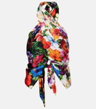 Dolce&Gabbana Floral scarf-detail silk top