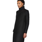 Boris Bidjan Saberi Black Wool Long Coat