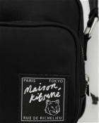 Maison Kitsune Nylon Crossbody Pouch Black - Mens - Messenger & Crossbody Bags/Small Bags